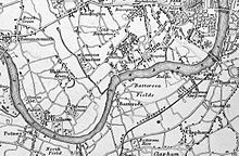 The 1839 race took place between Westminster and Putney bridges. Thames from Putney to Westminster 1842.jpg