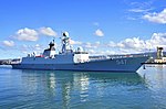 The Chinese People's Liberation Army-Navy Jiangkai-class frigate Linyi (FFG 547) arrives at Joint Base Pearl Harbor-Hickam.JPG