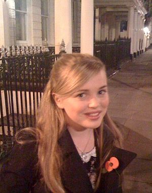 Isabel Suckling after the 2010 Festival of Remembrance in the Royal Albert Hall.