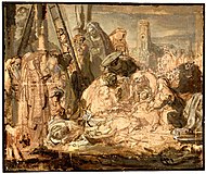 Rembrandt – Il Compianto ai piedi della Croce, 1634–35