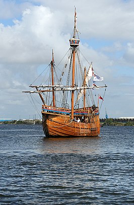 Replica van de Mathew in Cardiff Bay