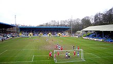 The Shay, the town's football and rugby league stadium.