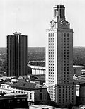 August 1: University of Texas at Austin Main Building tower, where Charles Whitman committed his shooting rampage The Tower, University of Texas at Austin (ca 1980).jpg