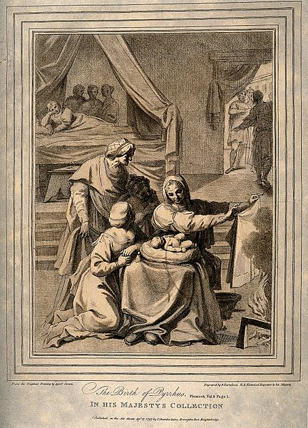 File:The birth of Pyrrhus, his mother Deidamia (?) recovers in be Wellcome V0015087.jpg