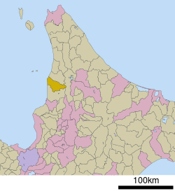 Lokasi Tomamae di Hokkaido (Subprefektur Rumoi)