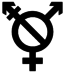 Transgender symbol with stroke