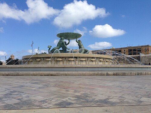 Tritons' Fountain in Valletta