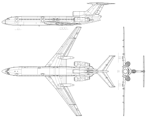 Tupolev Tu-154: Phát triển, Thiết kế, Biến thể