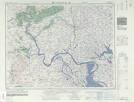 Map including Dangyang (labeled as TANG-YANG 當陽) (1953)