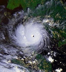 Typhoon Gay on November 3, just hours before making landfall in the Malay Peninsula Typhoon Gay 03 nov 1989 2348.jpg