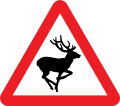 UK road sign warning of wild animals, inspired by Eadweard Muybridge's photographs of animals in motion.[17]