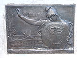 Placa memorial de Charles Keck, USS Maine Memorial.