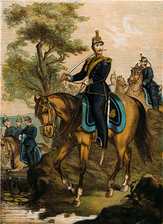 Regementets uniform vid mitten av 1860-talet.