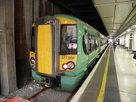 Southern Class 377/6 about to depart at London Victoria