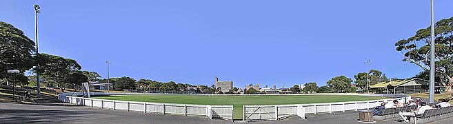 The ground of Melbourne University cricket club (founded 1856) in Parkville