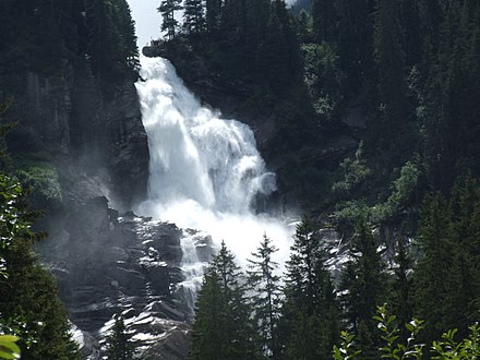 Krimml Waterfalls Utazgato Krimmler wasserfall.JPG