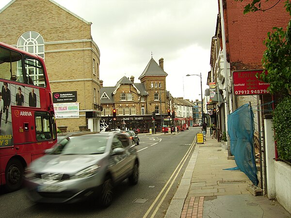 View into the Crystal Palace Triangle from Church Road