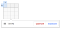 Čeština: VisualEditor prázdná tabulka-cs. English: VisualEditor empty table-cs.
