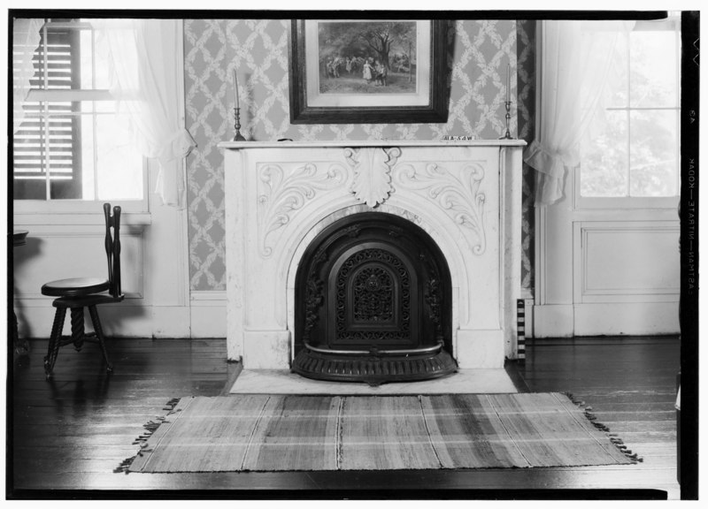 File:WHITE MARBLE MANTEL ON NO. WALL OF FRONT ROOM, SECOND FLOOR - Azalea Grove, 55 South McGregor Avenue, Spring Hill, HABS ALA,49-SPRIHI,4-21.tif