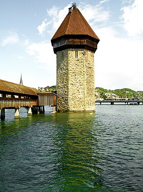 Wasserturm, ein Wahrzeichen von Luzern, Switzerland