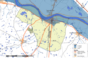 Zone inondable de la commune de Sully-sur-Loire.