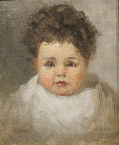 Portrait of Edith label QS:Len,"Portrait of Edith" c.1877