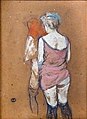 “ผู้หญิงกึ่งเปลือยมองจากข้างหลังที่ซ่องที่ถนนมูแลง” (Two Half-Naked Women Seen from behind in the Rue des Moulins Brothel)