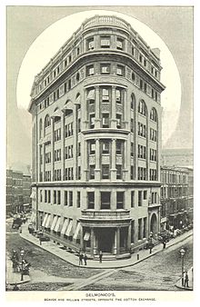 A grayscale drawing of the building as seen from Beaver and South William Streets