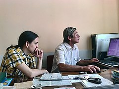 Кирило Фандєєв зі своїм учителем, професором Сергієм Мамоновим