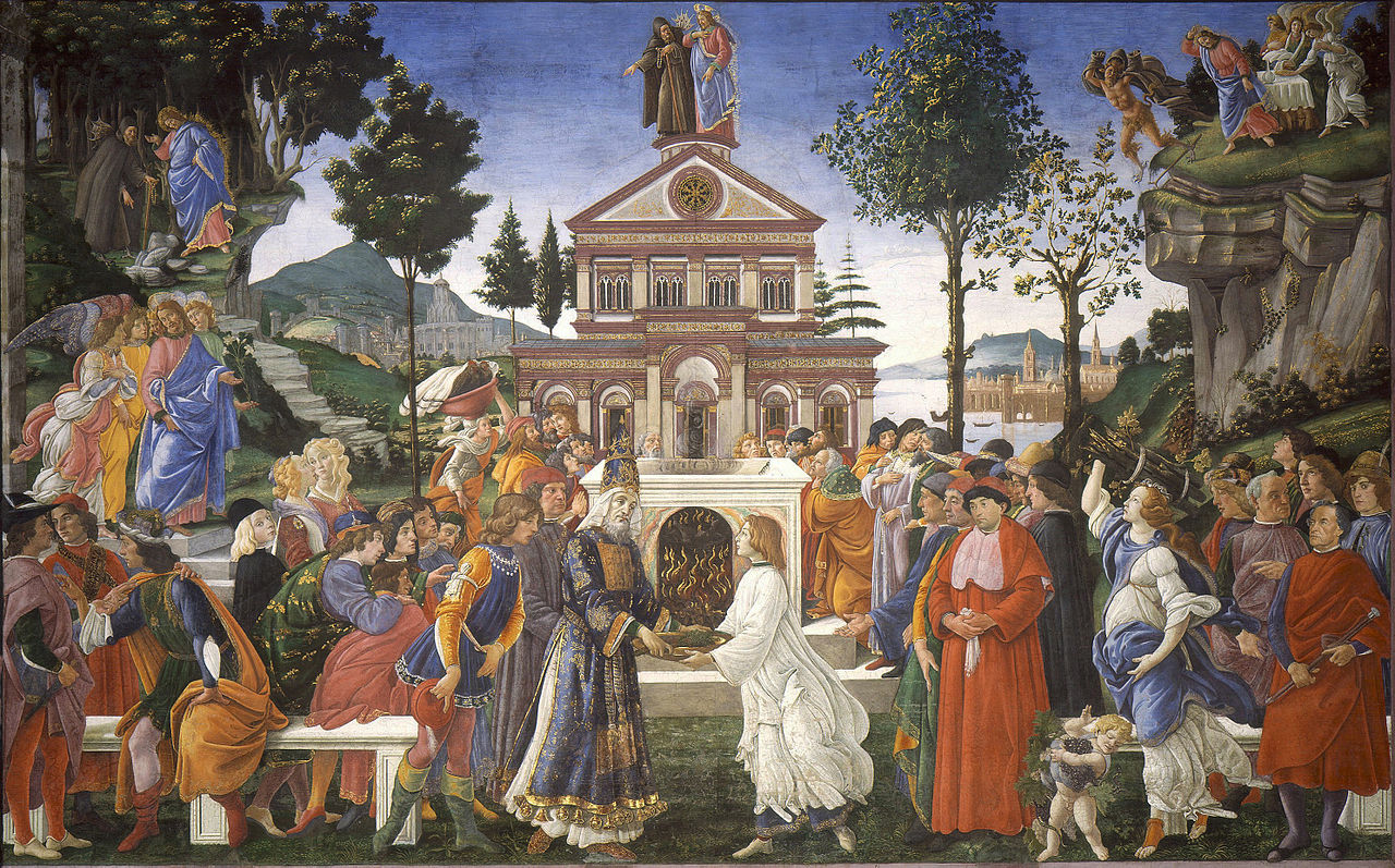 The Temptation of Christ by Sandro Botticelli, Matthew 4:1-11, Bible.Gallery