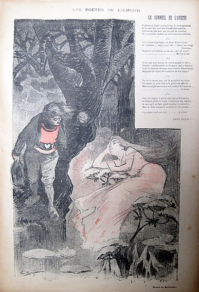 File:1895-01-13 Gil Blas illustré - Le Sommeil de l'Ondine par Emile Gigleux (dessin de Balluriau).jpg