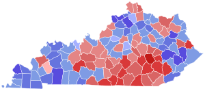 Tahun 1968 Senat Amerika Serikat dalam pemilu di Kentucky hasil peta oleh county.svg