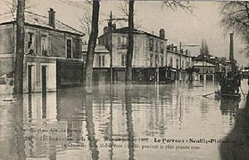 Inondation dans le quartier la Maltournée en 1910 (1).