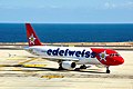 Edelweiss A320 taxiing at Fuerteventura Airport