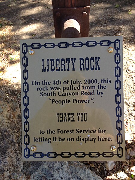 File:2014-09-25 13 26 58 Plaque next to Liberty Rock in Jarbidge, Nevada.jpg