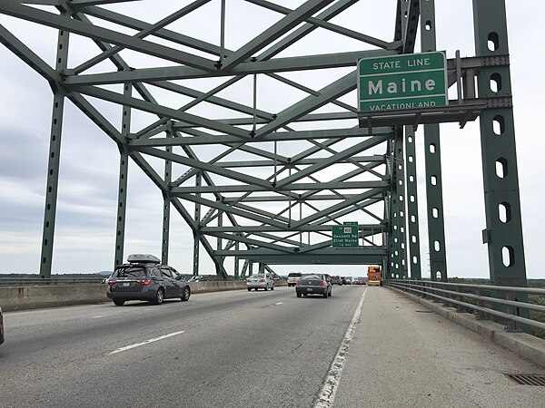 Entering Maine from New Hampshire on the Piscataqua River Bridge