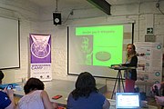 위키여성캠프 2017에서 안드레아 패트리샤 클라이만의 프레젠테이션