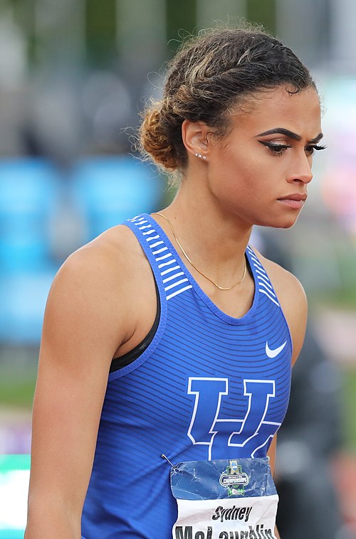 Sydney McLaughlin set a world record in women's 400 m hurdles.