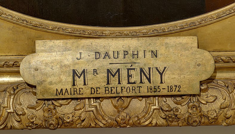Portrait de M. Meny (détail du cadre), par Gustave François Dauphin.