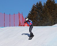 Elias Leitner a csapat sí snowboard-keresztversenyen