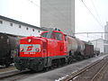 English: (missing text) 2067 044-4 shunting a rake of goods wagons in Feldbach, Styria Deutsch: (missing text) 2067 044-4 rangiert Güterwagen im Bahnhof Feldbach in der Steiermark