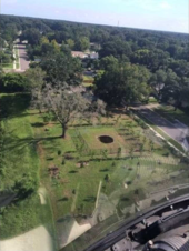 A Floridian sinkhole in 2015 240 Faithway Drive sinkhole, 2015.png