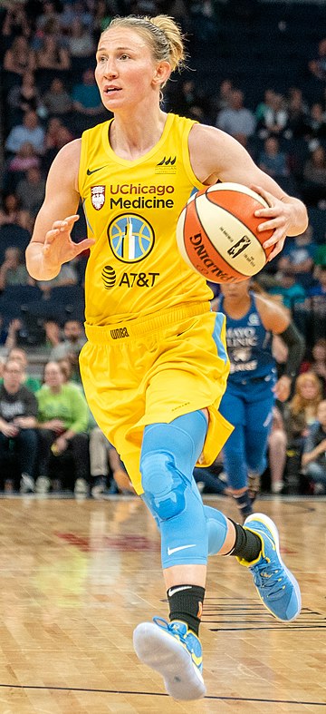 Point guard Courtney Vandersloot, of the Chicago Sky team (2019)