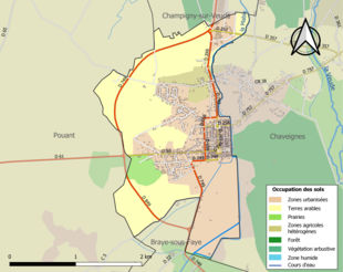 Mappa a colori che mostra l'uso del suolo.