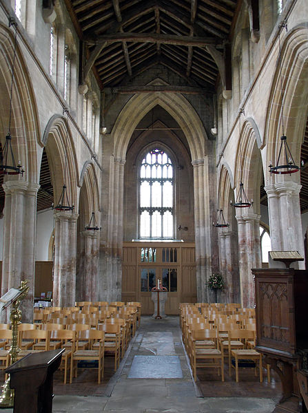 File:49 Aslackby St James, interior - Tower Arch from Nave.jpg