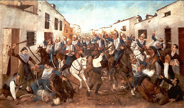 Spanish guerrilla resistance to the Napoleonic French invasion of Spain at the Battle of Valdepeñas