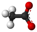 kugla-i-štap model acetatnog anjona