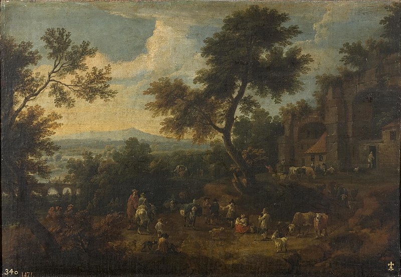 File:Adriaen Frans Boudewijns - Rest on the road.jpg