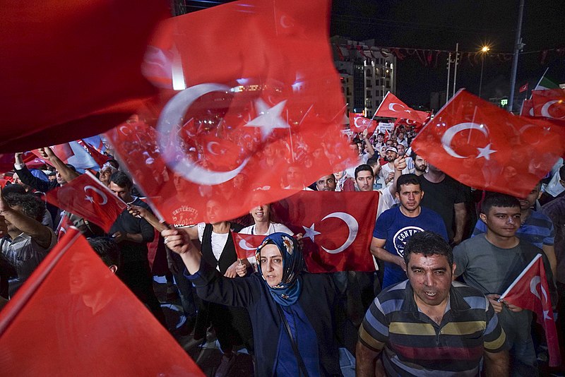 File:After coup nightly demonstartion of president Erdogan supporters. Istanbul, Turkey, Eastern Europe and Western Asia. 20 July,2016.jpg