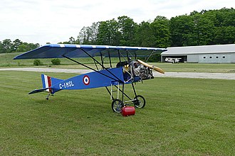 A modern three/fourths scale reproduction of a Morane-Saulnier "Parasol" Airdrome Morane-Saulnier L.jpg